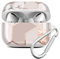 JAHOLAN Kompatibel mit AirPods Pro Hülle Silikon Marmor Stoßfeste Kopfhörer Taschen Case Schutzhülle Zubehör mit Karabiner Kompatibel mit AirPod Pro Rose Gold