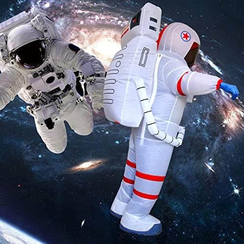 IRETG Inflatable Astronaut Costumes for Adult Funny Blow up Spaceman Suit Fancy Dress for Halloween Christmas Cosplay Party