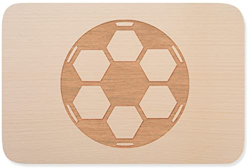 JUNIWORDS Frühstücksbrettchen, Fußball, Holzbrett Frühstücksbrett Holzbrettchen
