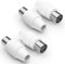 Juego de 2 conectores coaxiales y 2 conectores coaxiales hembra, para cable de antena IEC TV, conector macho y hembra, radio DVB-C y antena de televisión DVB-T2 para cable de antena coaxial SAT 4K UHD