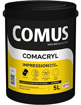 COMACRYL IMPRESSION 5L - Impression acrylique blanche en phase aqueuse - COMUS
