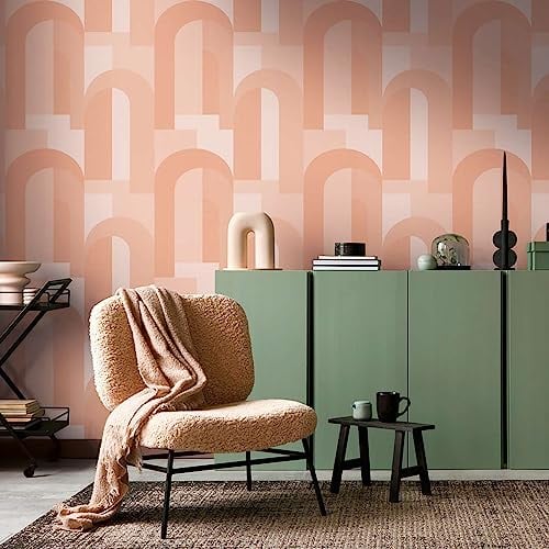 Art Deco Tapete Orange Beige- Architects Paper Arcade 391702 - Vliestapete Retro - 10,05 m x 0,53 m Made in Germany