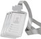BAWAKO 3er Ausweishüllen Aluminium, ID Kartenhalter mit Umhängeband, Ausweishalter aus robustem Kunststoff, ID Badge Holder (Silber)