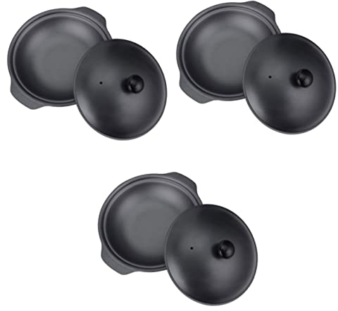 INNAL Pezzi Casseruola Brasiera con Coperchio Antiaderente Stufato Utensili da Cucina Utensili da Cucina Utensili da Cucina Brasati Utensili da Cucina Ferro Nero, Bachelite Antiaderente