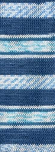 Gründl Wolle Hot Socks Como 4-fach - Sockenwolle für 1 Paar Socken - Sockengarn - Weich und hautfreundlich - 75% Schurwolle, 25% Polyamid - 1 Knäuel 100 g / 420 m -Nadelstärke 2,5-3 - nachtblau-weiß