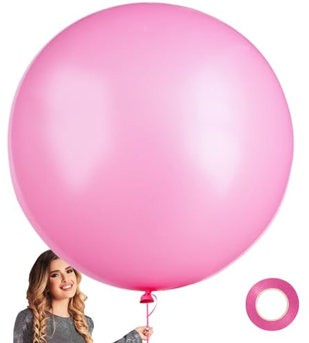 Palloncino gigante rosa, 91,4 cm, in lattice, per matrimoni, compleanni, baby shower e carnevale