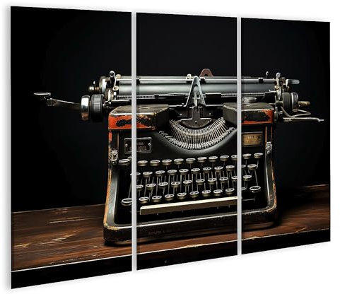 islandburner Bild auf Leinwand Hochwertiges Foto der Vintage Schreibmaschine Bilder Wandbilder Poster