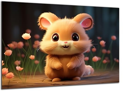 Munera Design - Bild 40x60 - süße niedliche Tiere Hase - Wand-Bilder Kinder-Zimmer