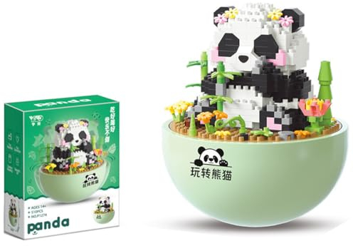 KeKeDuo Panda Klemmbausteine Mini Bausteine, 510 Klemmbausteine Tier Mikro Bricks Bauset Nicht Kompatibel mit Großen Marken