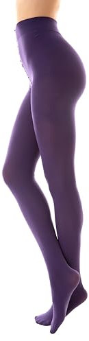 Gi&Gi collant donna coprenti 80 den,calze donna Collant Comfort Totale Soft Touch N,1293 (IT, Testo, L, XL, Regular, Regular, VIOLA SCURO)