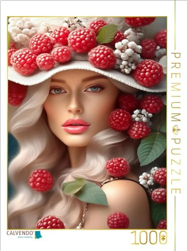 CALVENDO Puzzle Saftige Orangenschmücken eine Blonde Frau | 1000 Teile Lege-Größe 48 x 64 cm Foto-Puzzle für glückliche Stunden