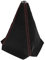 CGEAMDY Universal Schaltknauf Zubehör, Wildleder Universal Schalthebel Gaiter Stick Cover, Langlebige Schalthebelmanschette Schaltknaufabdeckung, Für Meisten Fahrzeuge(Rote Linie)