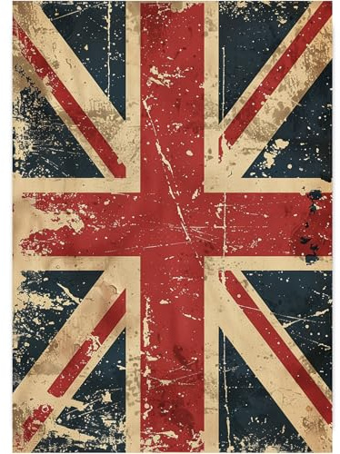 Shopagift Vintage Union Jack Britain UK Metal Poster Wall Sign Man Cave Shed Bar Bedroom Home Kitchen - A5