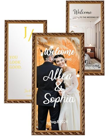Adesivo personalizzato per matrimonio con scritta Welcome (lingua italiana non garantita)