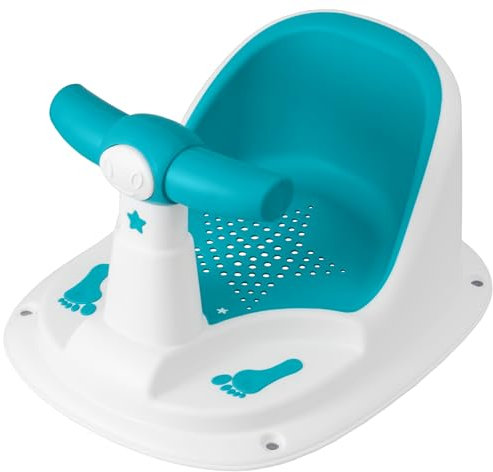 ALMAR Baby Asiento para el baño del bebe para ducha o bañera con forma de moto con ventosas silla antideslizante para niños asiento infantil de 6 a 24 meses