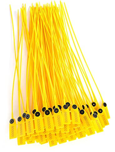 Cable Ties, 100PCS Zip Ties Cable Tie with Number for Shipping, Logistics, Warehouse, Supermarket, Transportation