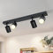 Homefire LED Deckenstrahler Deckenlampe Schwarz - 4 Flammig GU10 Deckenleuchte 350° Schwenkbar Strahler Spots Innen Deckenspot flurlampe für Wohnzimmer Küche Schlafzimmer Ohne Leuchtmittel