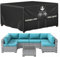 Rimwig Outdoor Garden Furniture Covers Waterproof, Heavy Duty Patio Furniture Set Cover, 420D Oxford Rattan Sofa Cover for Table and Chair Cube/Square 250x250x90cm