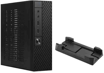 Jrifedptry M06 Mini Desktop Case MINI-ITX PC Chassis Versatile ed efficiente Caso di controllo industriale con cavalletto telescopico Facile da installare Facile da usare