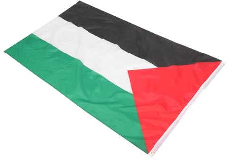 KITANDOVE Palästinensische Flagge Polyester Wetterfeste Fahne Mit Ösen Für Garten Sportveranstaltungen Und Nationale Feierlichkeiten