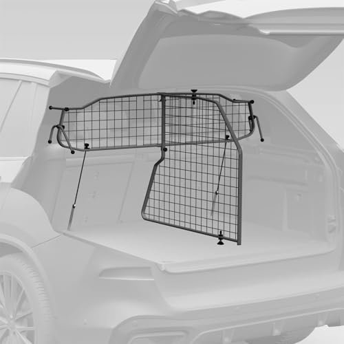Travall Hundegitter & Trenngitter kompatibel mit Skoda Octavia Kombi (2020-) fahrzeugspezifischer Kofferraumschutz Gepackbarriere robuste Haustierbarriere aus Stahl