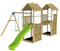 Aire de jeux LAURIER SKYWOOD double tours - pont suspendu - balançoires double - toboggan - bois FSC®