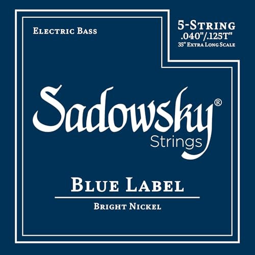 Sadowsky Blue Label Bass String Set, Nickel, Taperwound, Extra Long Scale (35) - 5-String, .040-.125