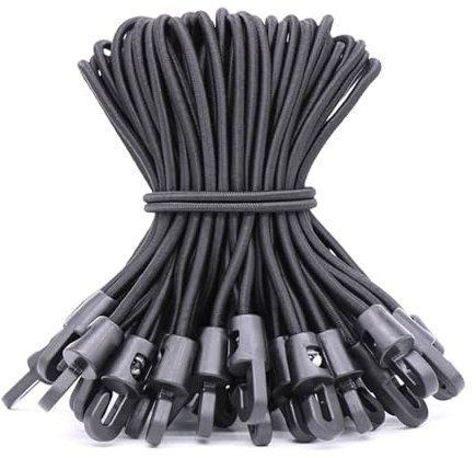 BYZANDQI Spanngummi mit Haken 12 Stück, Expander mit Haken 10cm, Planenspanner Zeltgummis Gummispanner Planengummi Expanderschlingen für Planen Zelt Net Camping