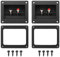 sourcing map 2Pcs 3 Inch Square Speaker Box Terminal Cup, 2-Way Subwoofer Plug Connectors Double Binding Posts Spring Loaded Jack for Car Stereo Speaker Wire Sub Box