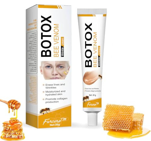 Creme Anti Rides Femme 20g, Creme Venin d'Abeille, Crème Visage Femme Anti Ride, Crème Hydratante Anti, Rides Au Venin d'Abeille, Antirides et Raffermissement, Botox Visage, Bee Venom, Botox Bee Venom