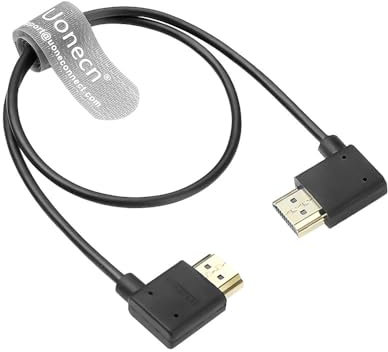 Uonecn 8K HDMI 2.1 Kabel für Atomos Ninja V, 48Gbps Ultra High Speed Dünnes HDMI Kabel, Left Angle zu Right Angle Kurz HDMI Kabel für Sony A7IV, Z-CAM F6, RED Dolby Atmos, 8K/4K TV, Laptop 50cm/19.7