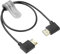 Uonecn Cable HDMI 2.1 de 8 K para Atomos Ninja V, 48 Gbps, cable HDMI fino de alta velocidad, cable HDMI corto a ángulo derecho para Sony A7IV, Z-CAM F6, Dolby Atmos, 8K/4K TV, ordenador portátil de