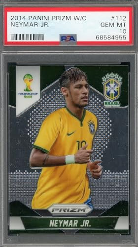 Neymar Jr 2014 Panini Prizm World Cup Soccer Card #112 Graded PSA 10