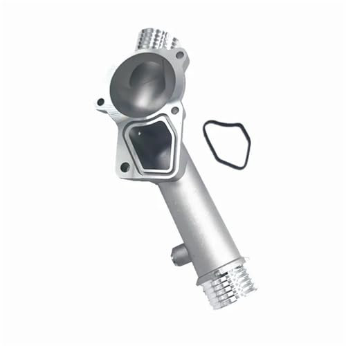 Auto-Thermostat Thermostatgehäuse 11531740478 / Passend for BMW 5 7 E38 E39 520 528i, verbessertes Aluminium-Metall-Wasserrohr, Kühlmittelauslass, Wasserhalsflansch Thermostat Kompatibel