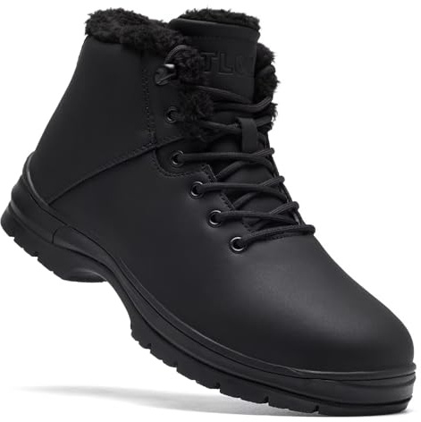 TLOLA Winterschuhe Herren Warme Gefüttert | Winterstiefel Männer Schnürstiefeletten Trekkingschuhe Wanderhalbschuhe Outdoor Schuhe Winterboots