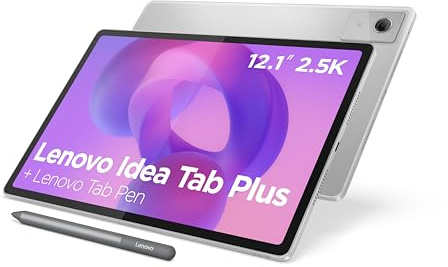 Lenovo Idea Tab Plus - Tablette Tactile 12.1'' 2.5K, 90Hz (MediaTek Dimensity 6400, 8Coeurs, RAM 8Go, UFS 2.2 256Go, Android 15, Wifi5 + Bluetooth) Lenovo Tab Pen - Gris