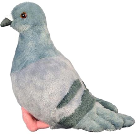 Dewireaey Tauben Stofftier | Realistische Vogel Deko Stofftier Spielfigur | Tauben Figur,Für Klassenzimmer Ostern Halloween Weihnachten Geburtstag Kinderzimmer Wohnzimmer Spielzimmer