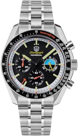 watchdives WD1860 WD1861 WD1863 Herren Chronograph, Japanisches VK63 Quarz Sportuhr, 40 mm Bubble Saphirglas Armbanduhr, 100 M Taucheruhr mit Edelstahlarmband