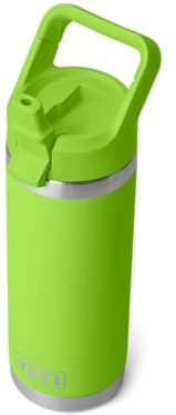 YETI Rambler Trinkflasche 18 oz (532 ml) Venom – Edelstahl Trinkflasche mit Strohhalmdeckel, isolierte Wasserflasche, Thermosflasche
