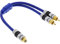 InLine 89927P Cinch-Y-Kabel, PREMIUM, 1x Cinch Buchse zu 2x Cinch Stecker, 0,25m
