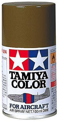 TAMIYA 86522 AS-22 Erdfarbe Dunkel matt 100ml - Sprühfarbe für Plastikmodellbau, speziell für Flugzeugmodelle, Modellbau und Bastelzubehör, Erdfarbe Matt, 75 Milliliters