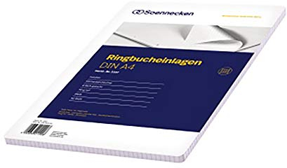 Soennecken Ringbucheinlage 2317 DIN A4 70g kariert 50 Bl./Pack.