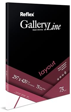 Schoellershammer Markerpapier Durchschlagfest, A3, 75 g/m², Block mit 75 Blatt, weiß