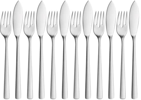 WMF Corvo Cromargan protect - Juego de cubiertos para pescado de 12 piezas para 6 personas, acero inoxidable pulido, resistente a los arañazos, apto para lavavajillas
