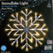 WARM WHITE SNOWFLAKE WINDOW LIGHT CHRISTMAS XMAS LED LIGHT