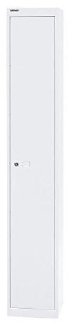 BISLEY Garderobenschrank Office, 1 Abteil, 1 Fach, T 305 mm, Metall, 696 Verkehrsweiß, 30.5 x 30.5 x 180.2 cm