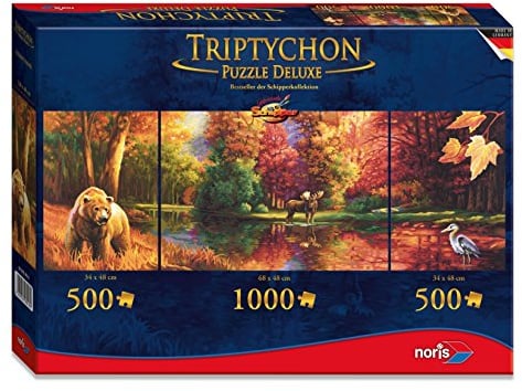 noris 606038016 - Triptychon Puzzle Deluxe - Indian Summer, 2000 Teile