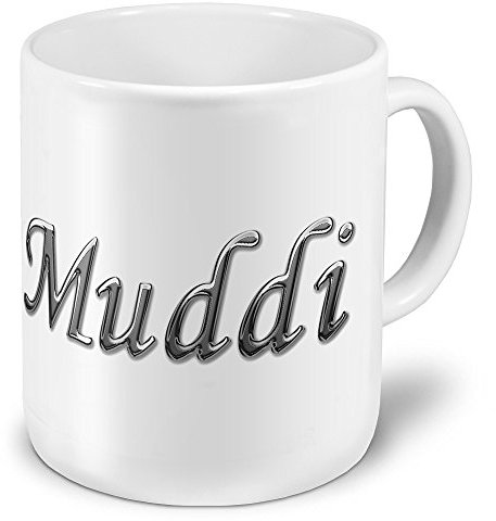 digital print XXL Jumbo-Namenstasse Muddi - XXL Jumbotasse mit Design Chrom-Schriftzug - Namens-Tasse, Namens-Krug, Becher, Mug