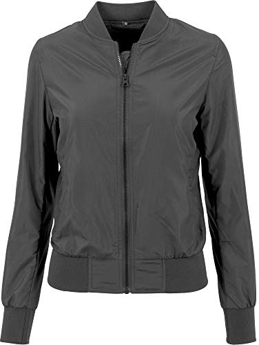 Build Your Brand Women's Ladies Nylon Bomber Jacket Ladies Nylon Bomber Jacket