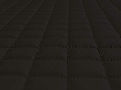 Lederkonzept 10 Meter Kunstleder Gesteppt 11 Schwarz